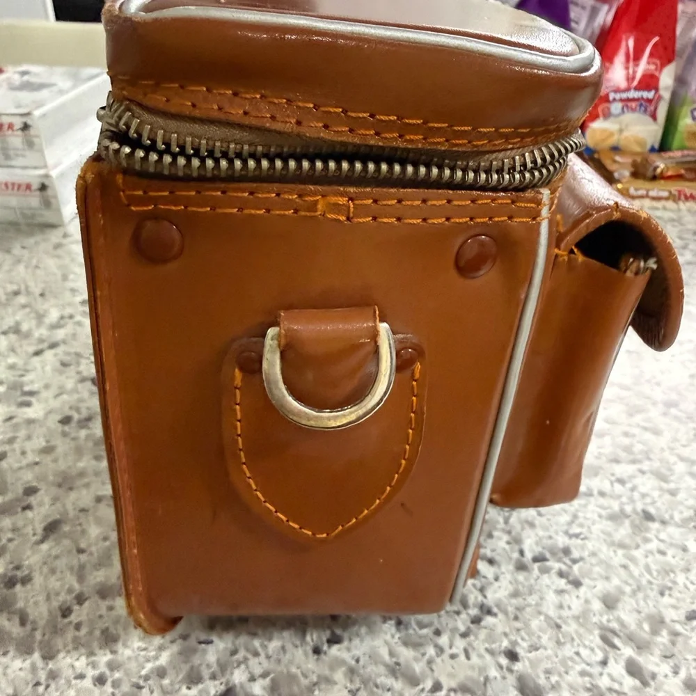 Classic Brown Vintage Leather Camera Case